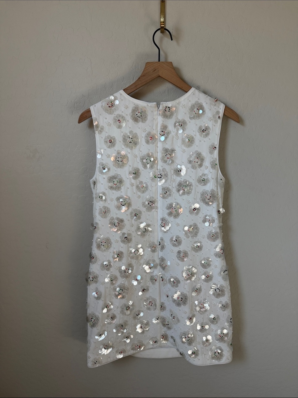 MILLY Ivette Paillette Beaded Sequin Shift Dress Size 0 - Picture 6 of 10